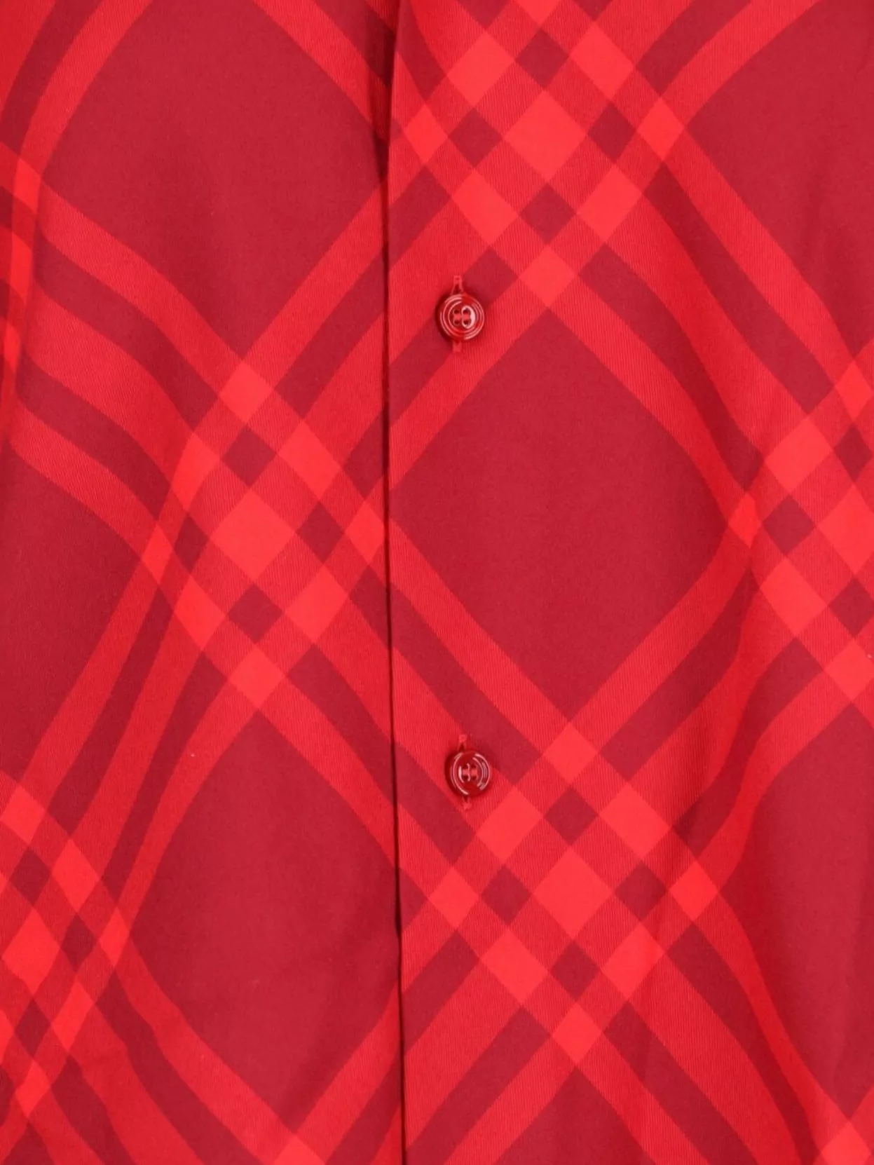 Shop Burberry Plaid Long Sleeves Top In Red