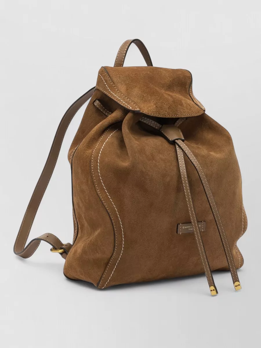 Gianni Chiarini Stylish Suede Backpack Adjustable Straps