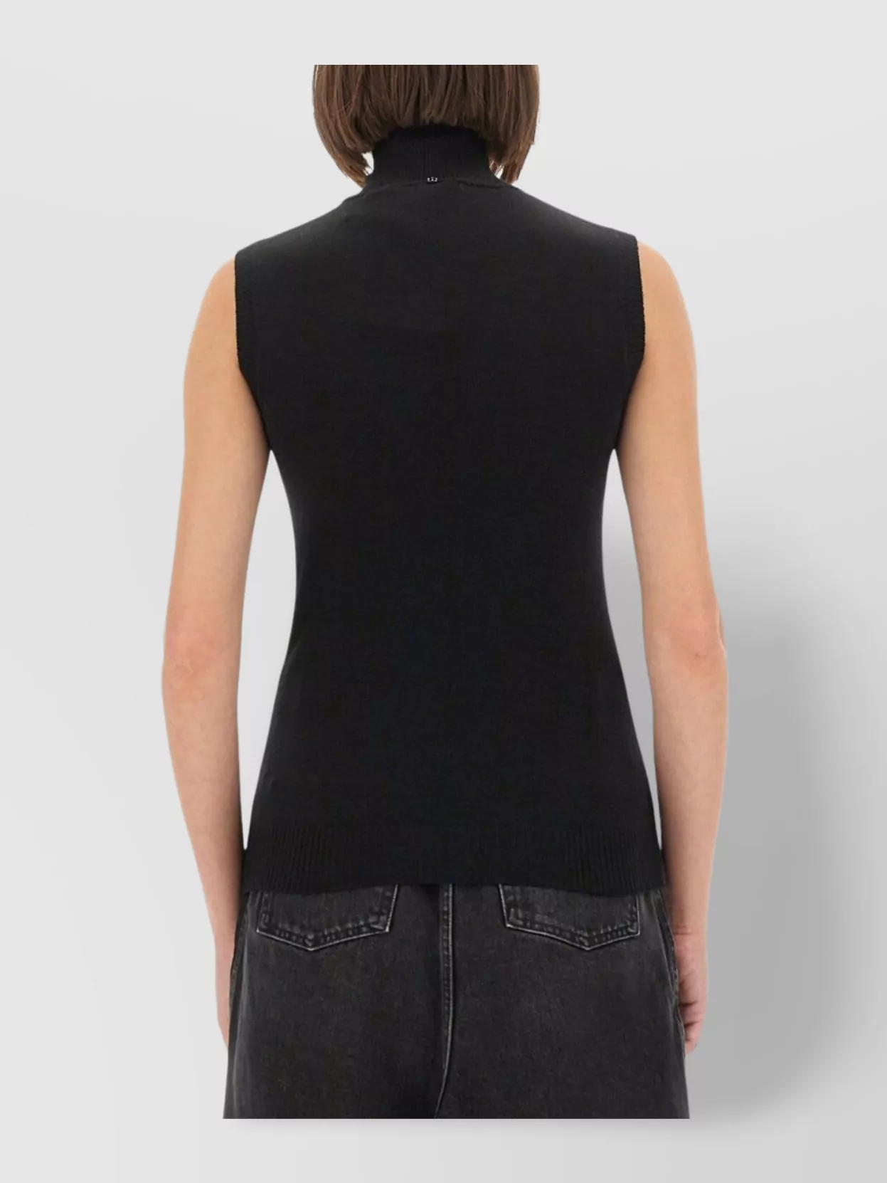 Sportmax Vertigo High-neck Sleeveless Top In Black