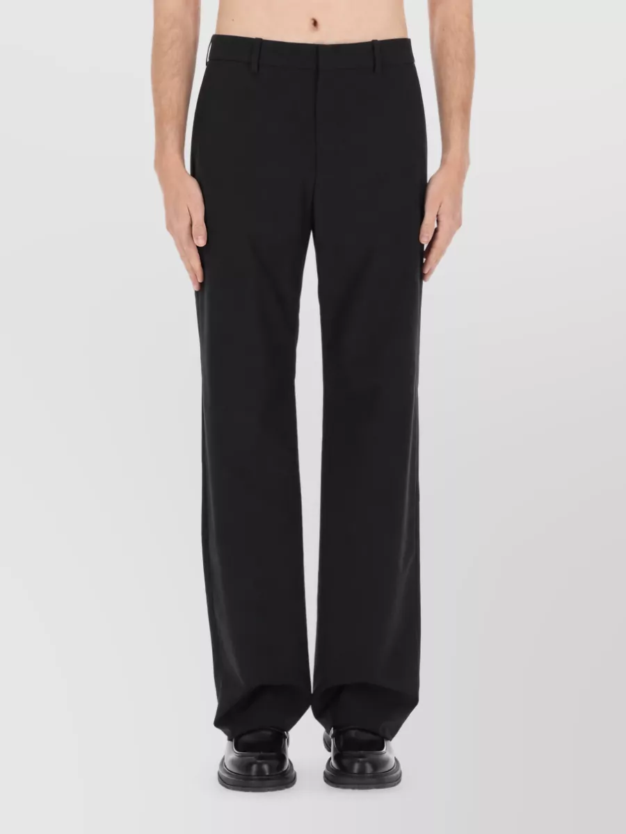 Gucci Wool Silk Wide-Leg Tailored Trousers