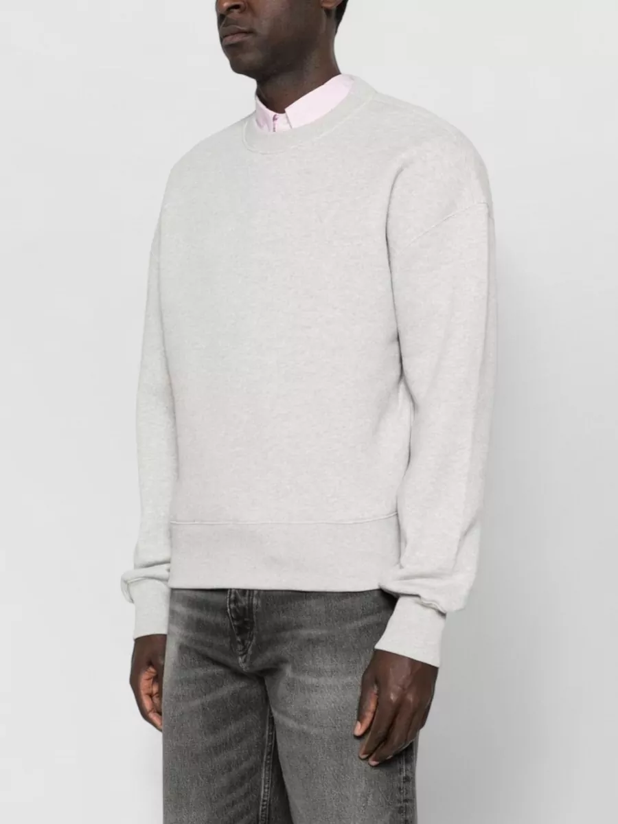Ami Paris Ribbed Cotton Sweatshirt