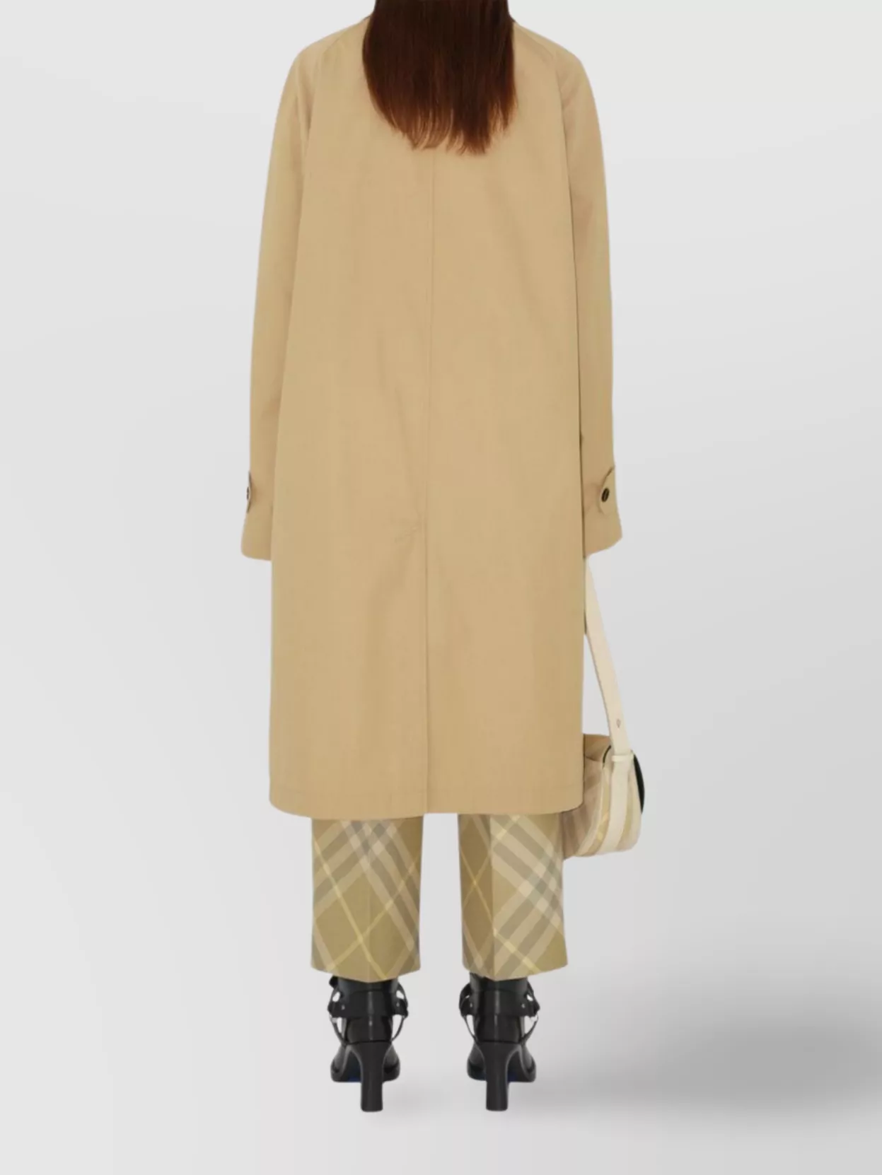 Burberry Checkered Design Wool Trousers For Women