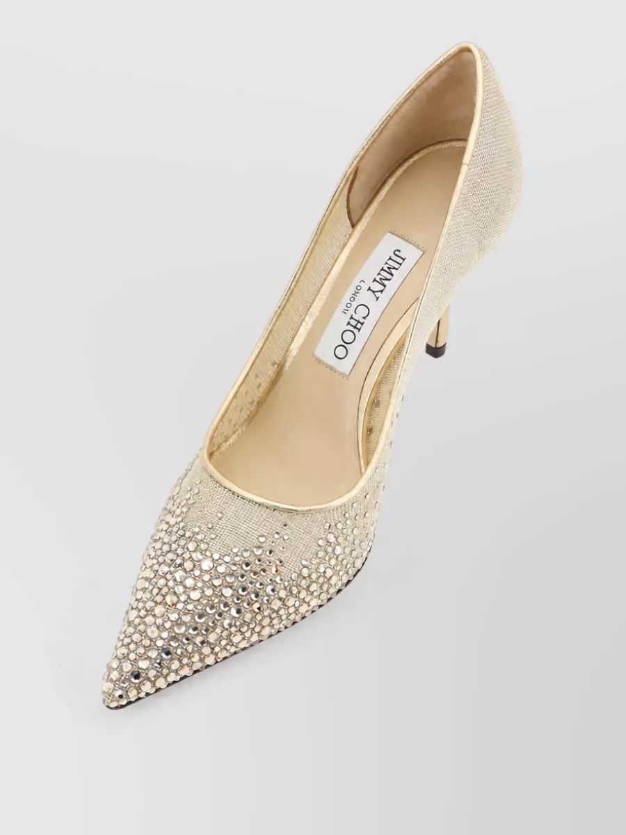 Jimmy Choo Crystal-Embellished Mesh Pumps