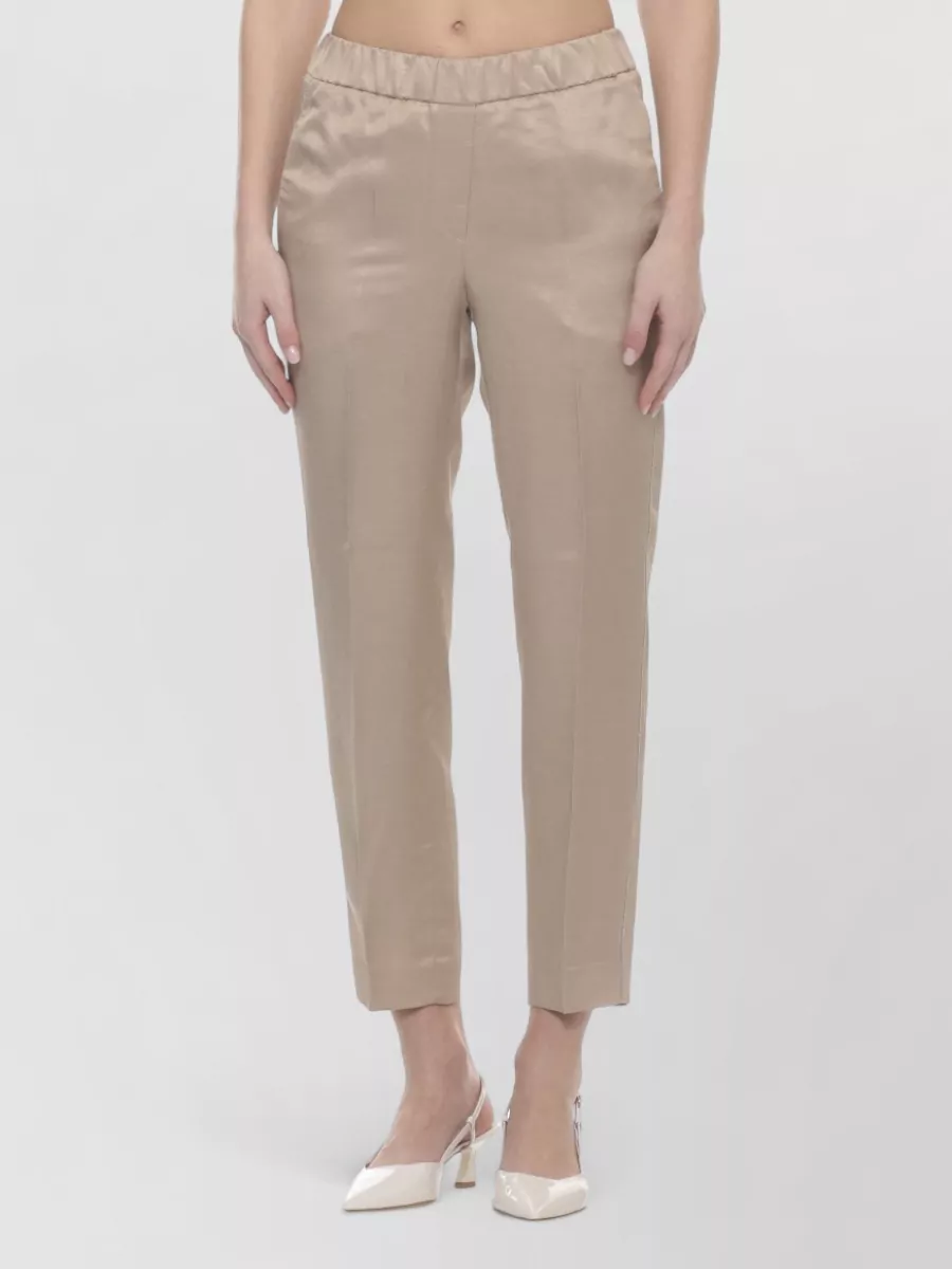 Peserico Linen Straight-Leg Trousers
