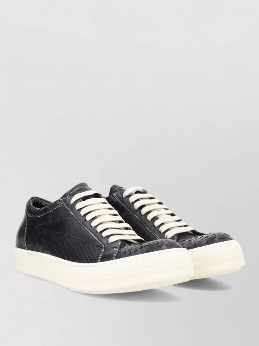 Rick Owens Leather Low-Top Sneakers