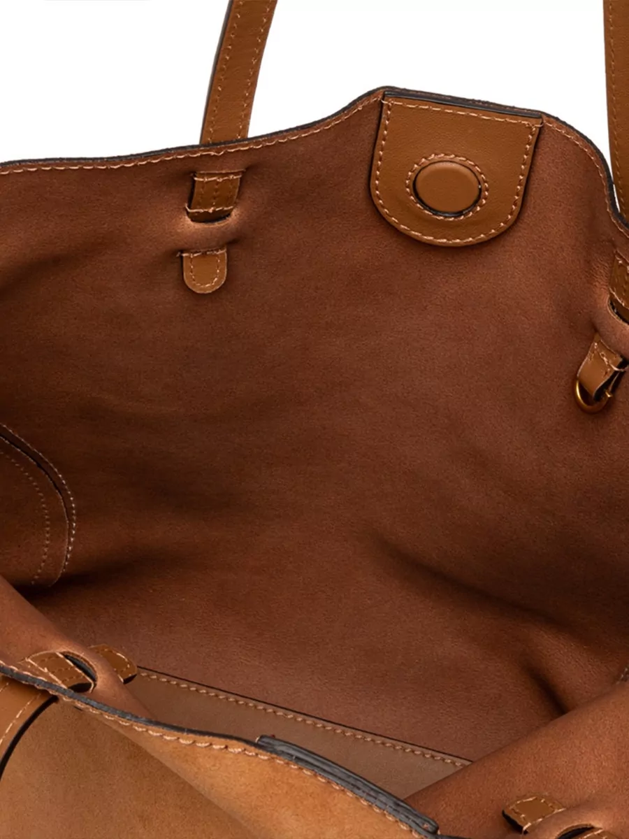 Gianni Chiarini Violette Suede Tote Bag Dual Handles