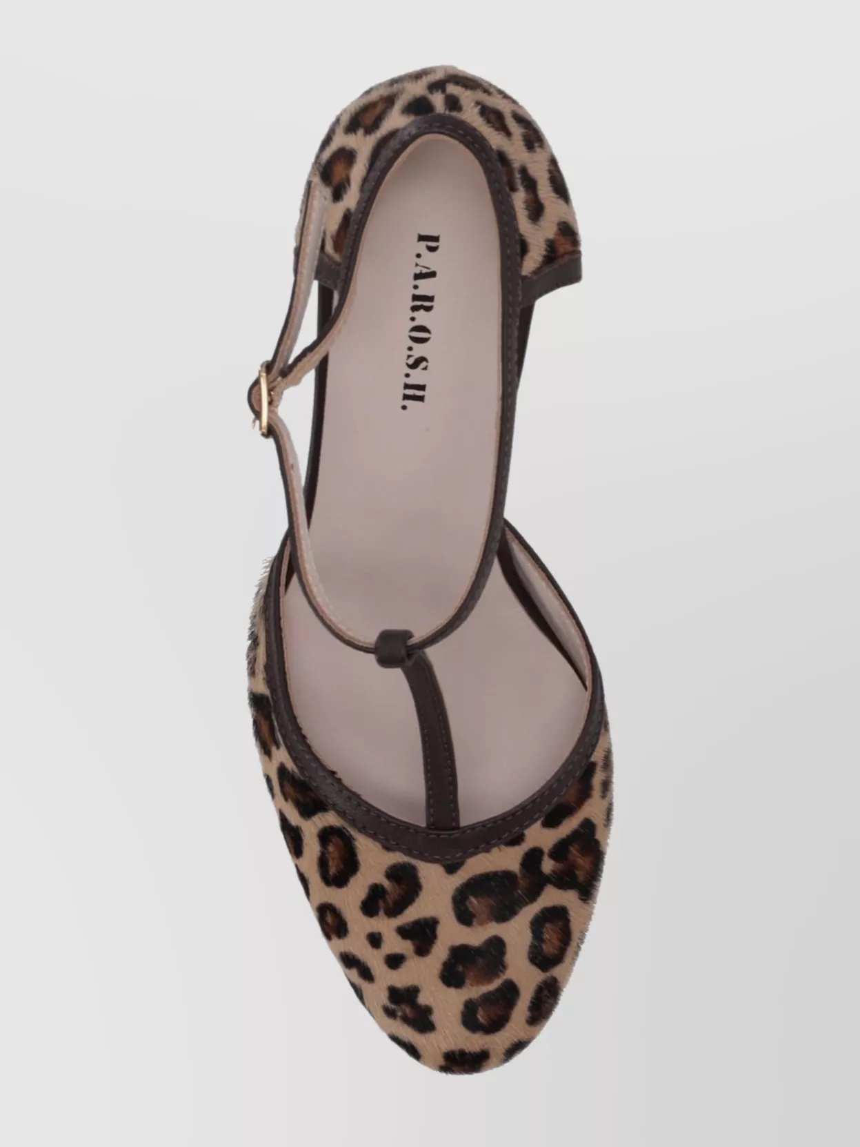 P.a.r.o.s.h T-bar Strap Pumps Almond Toe In Multi