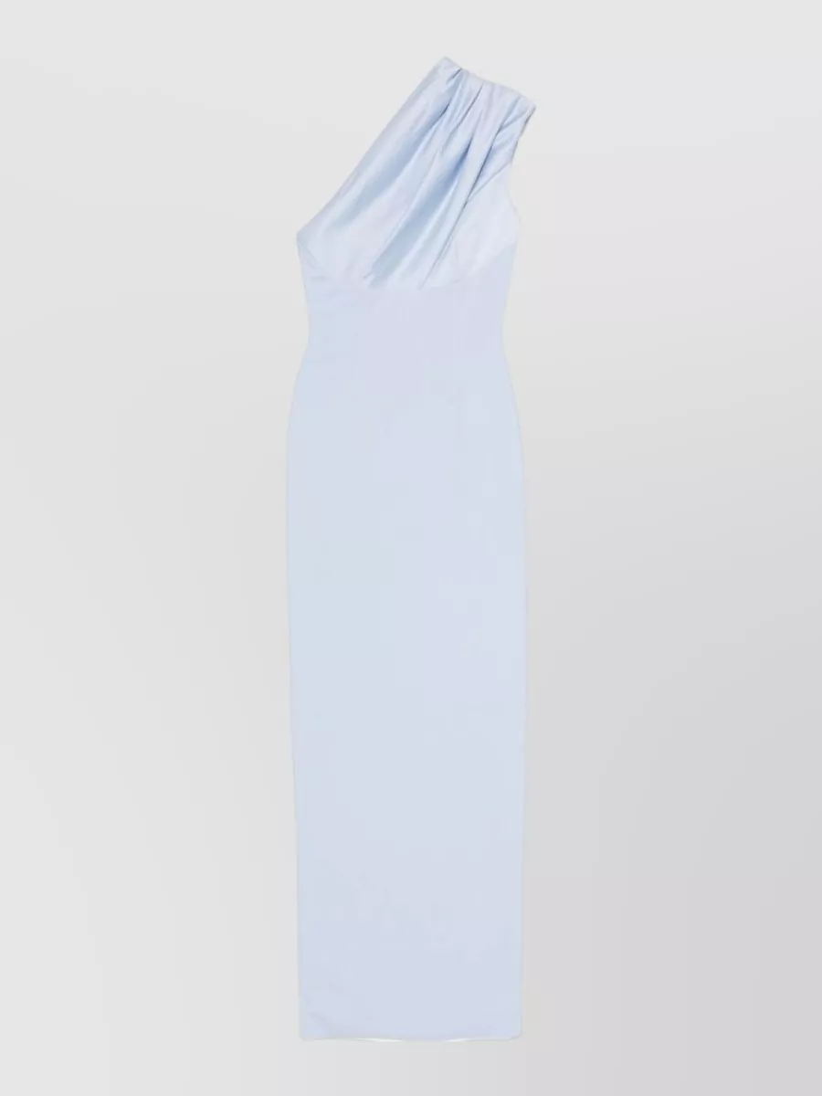 Solace London Draped one-shoulder sleeveless maxi dress