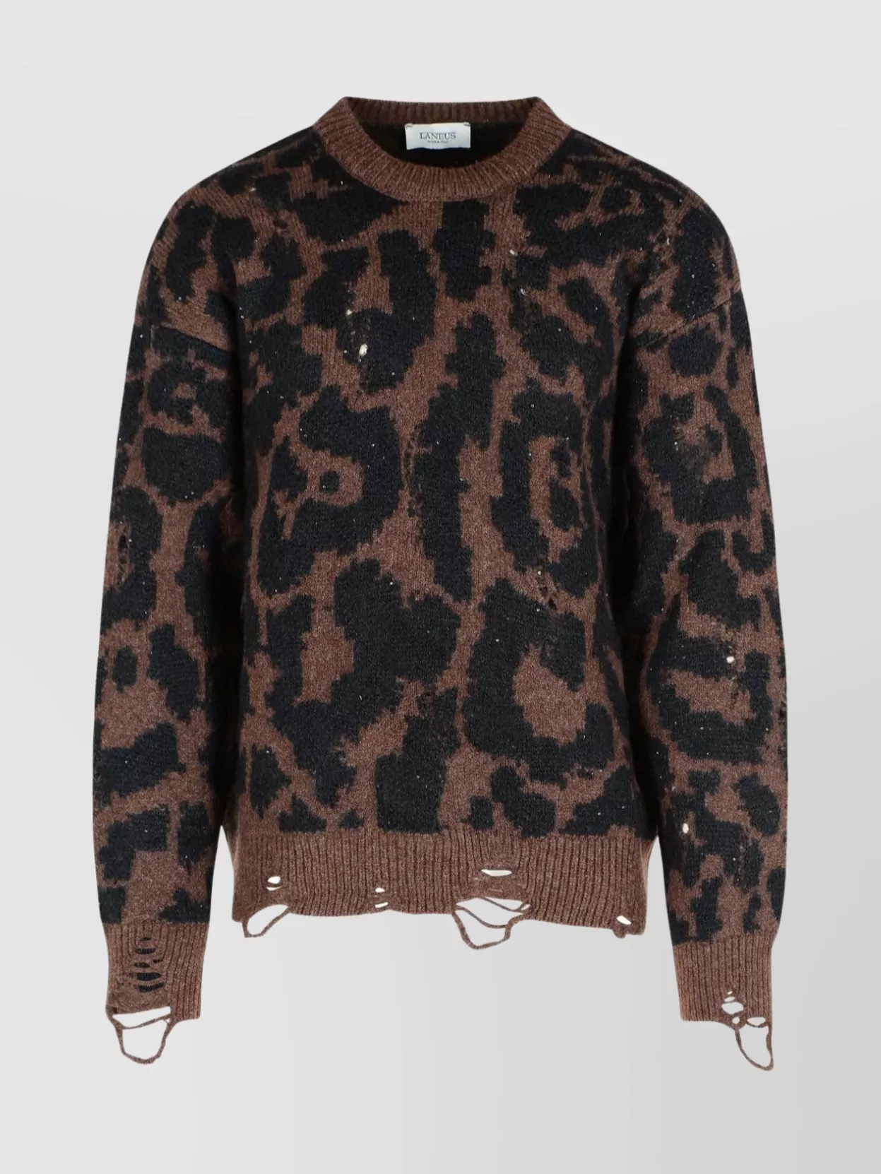 Laneus Two Tone Merino Wool Sweater