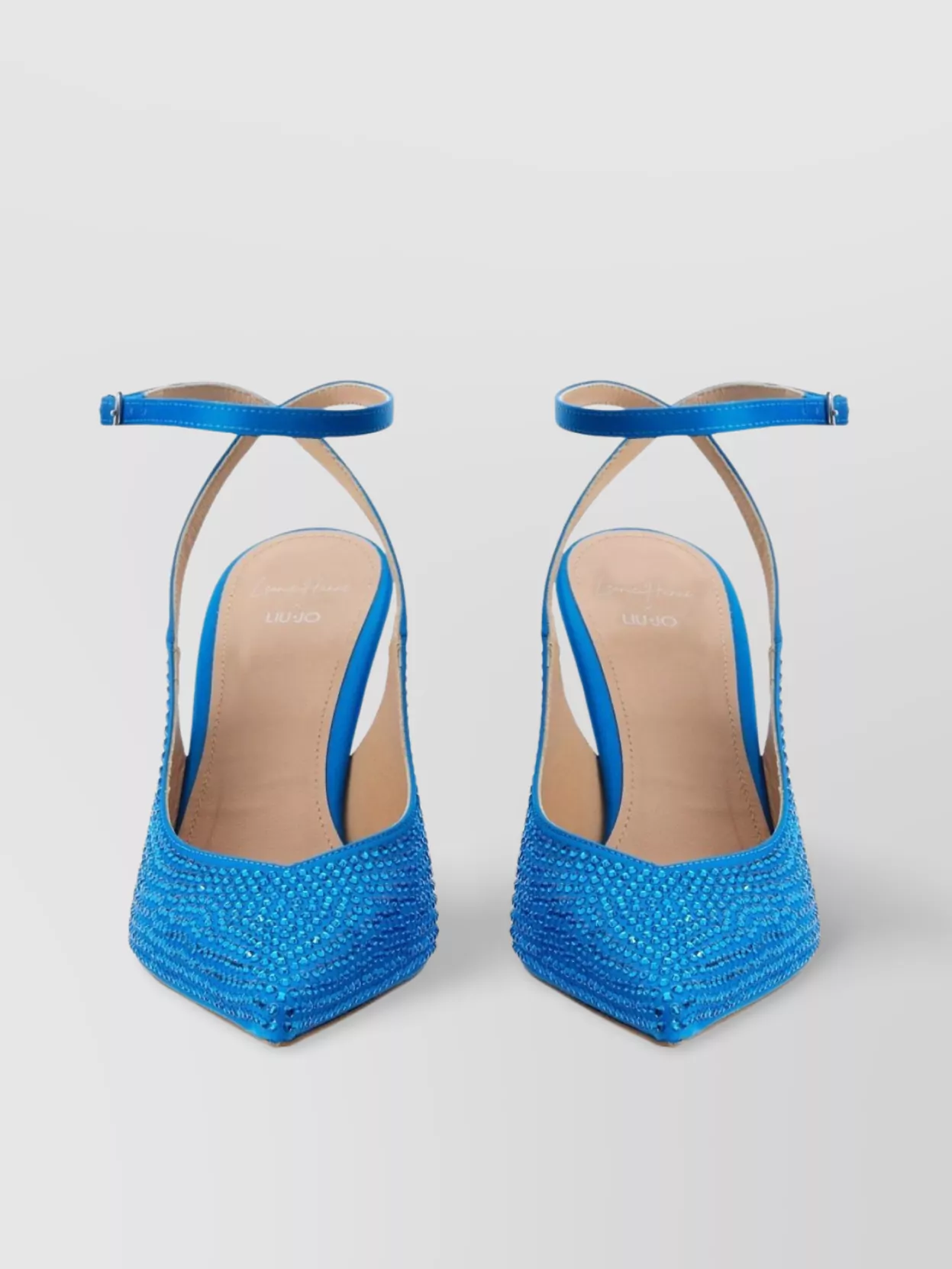 LIU •JO EMBELLISHED POINTED TOE SLINGBACK PUMPS