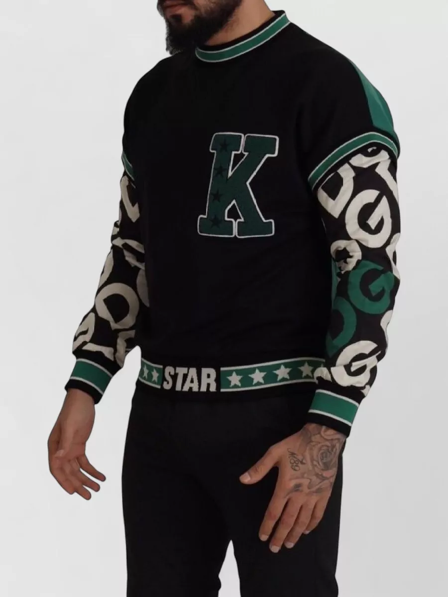 Dolce&Gabbana Cotton Ribbed Crewneck Sweatshirt