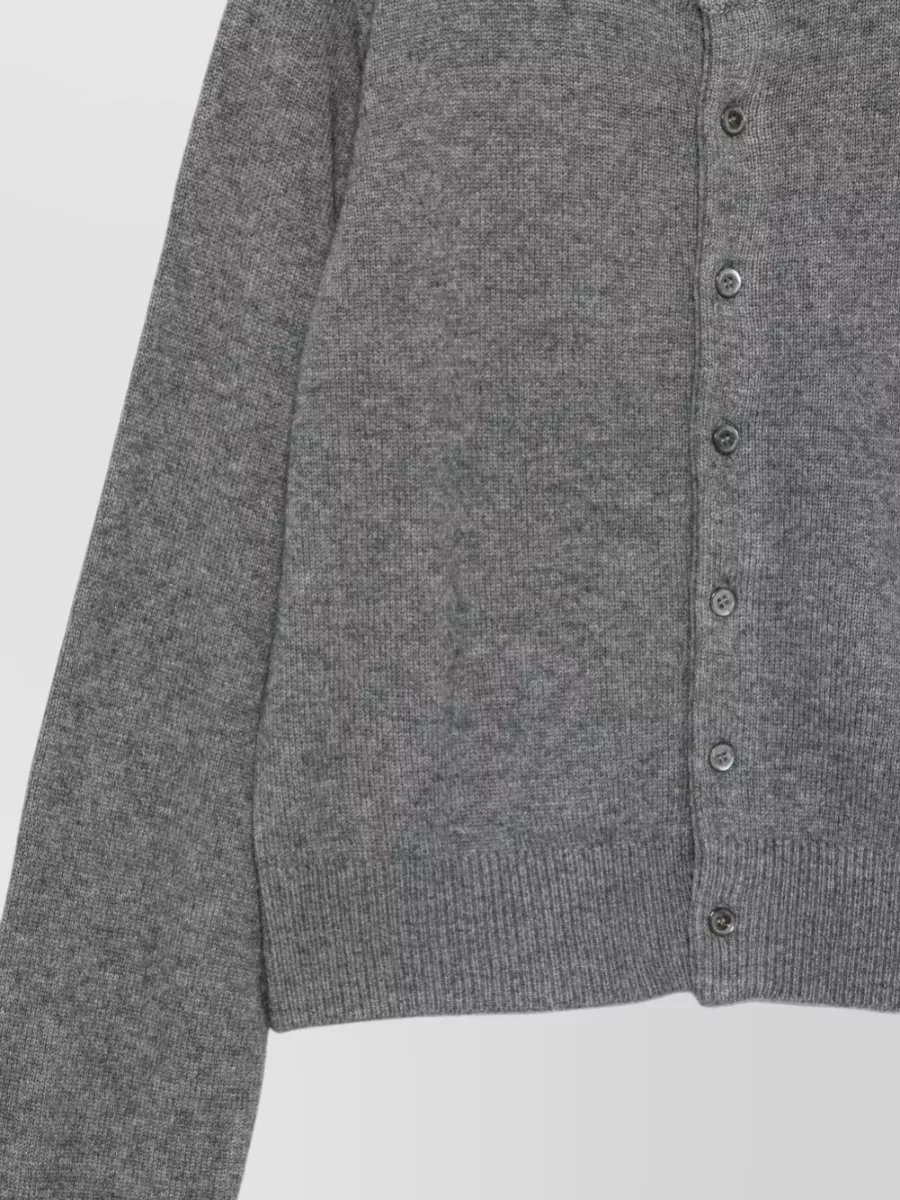Dunst Ribbed Knit Cashmere Wool Blend Cardigan