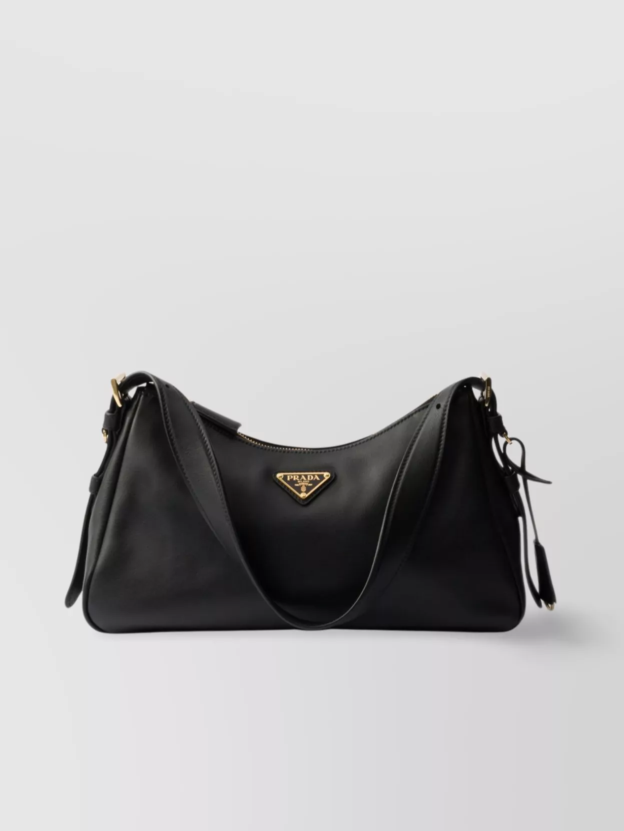 Prada Aimée Medium Shoulder Bag With Adjustable Strap In Black
