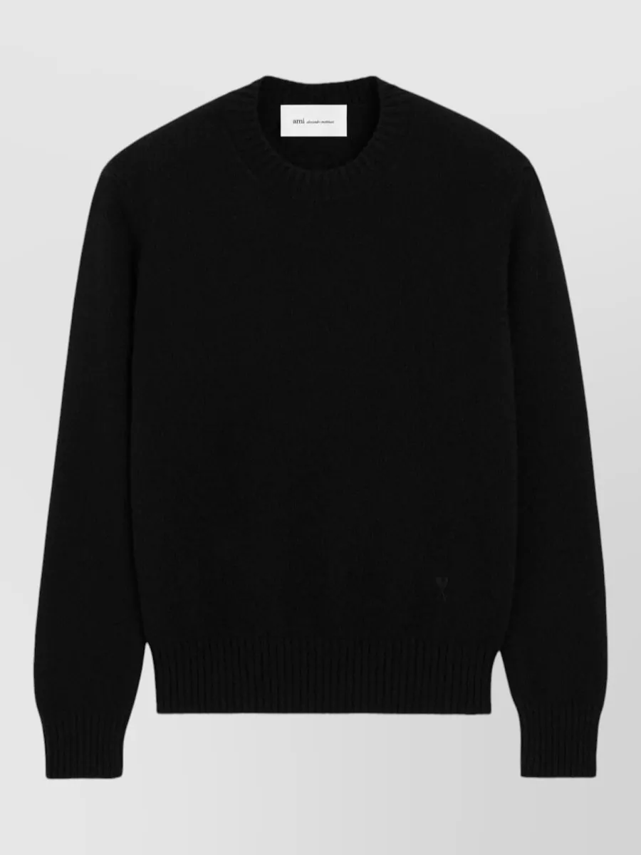 Ami Paris Cashmere Regular-Fit Crewneck Sweater