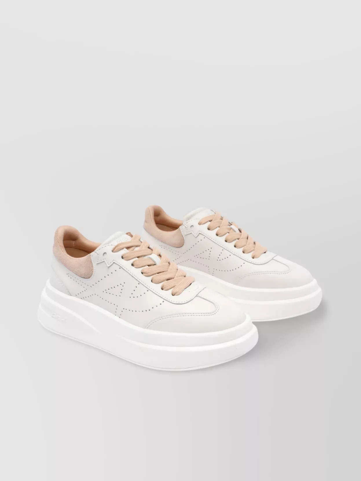 Ash Low Top Leather Sneakers With Contrast Sole