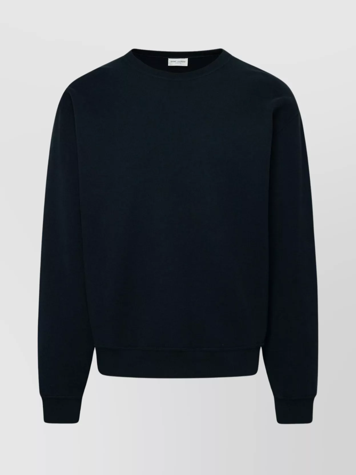 Shop Saint Laurent Crew Neck Cotton Sweatshirt