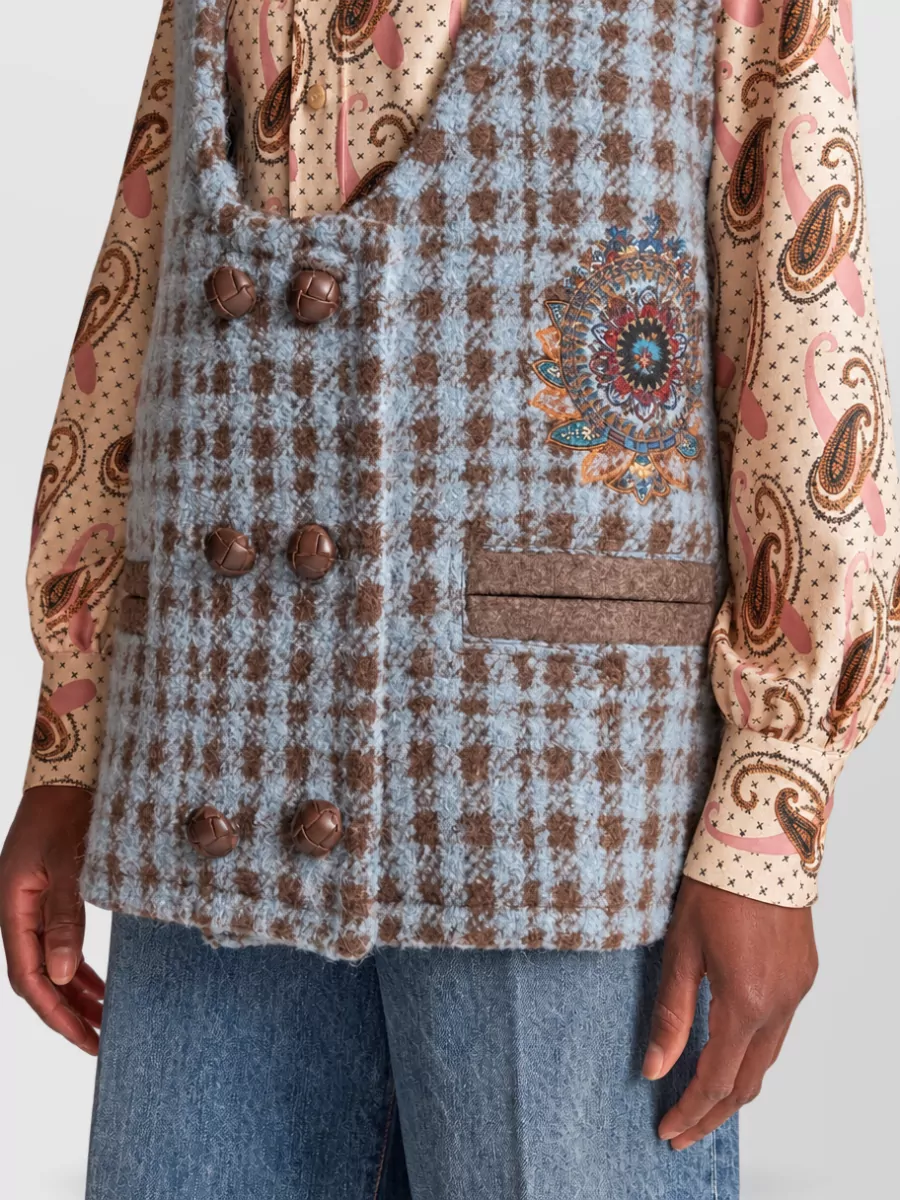 Etro Houndstooth Waistcoat