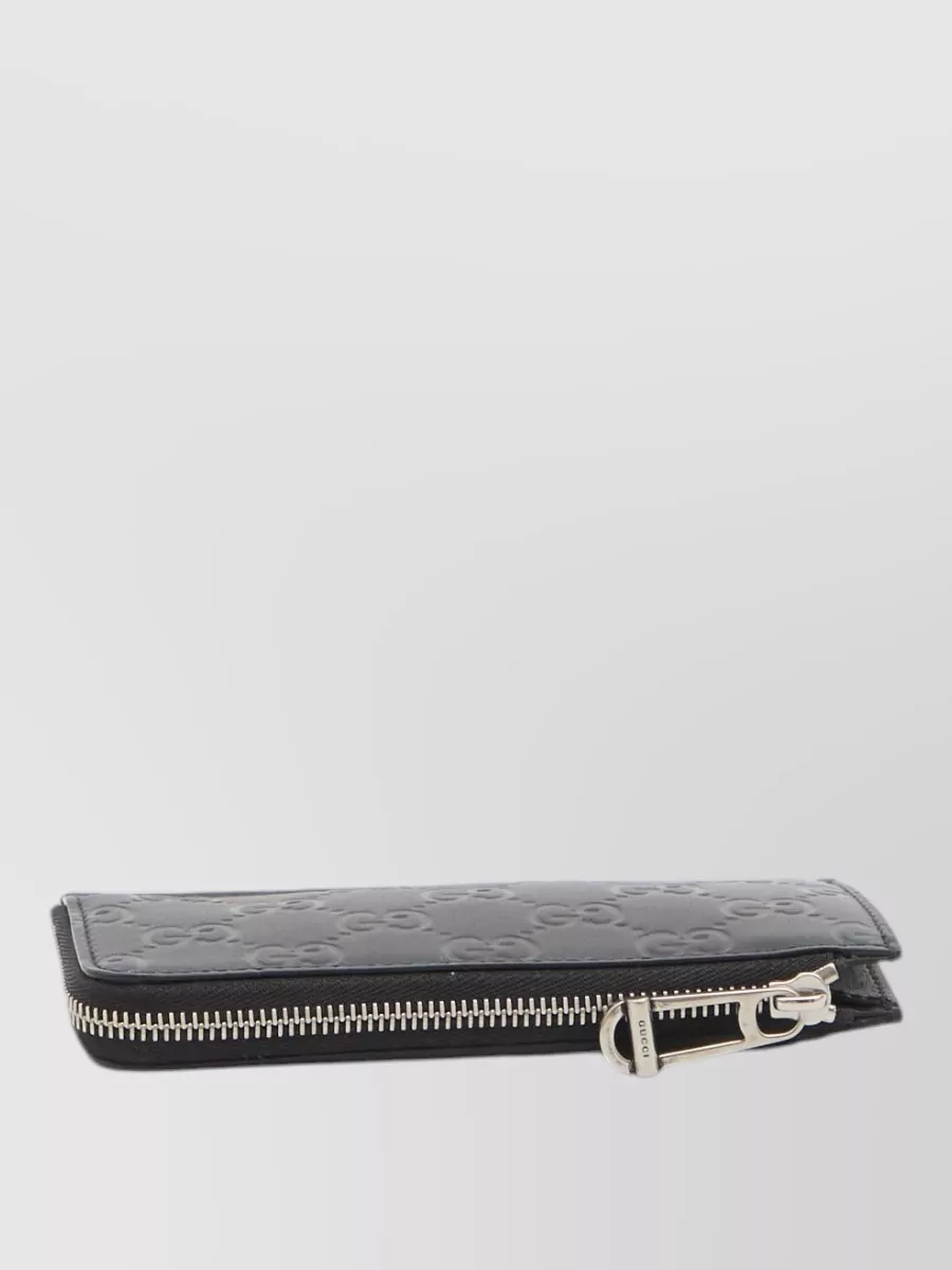 Gucci Gg Pattern Leather Zipped Card Holder