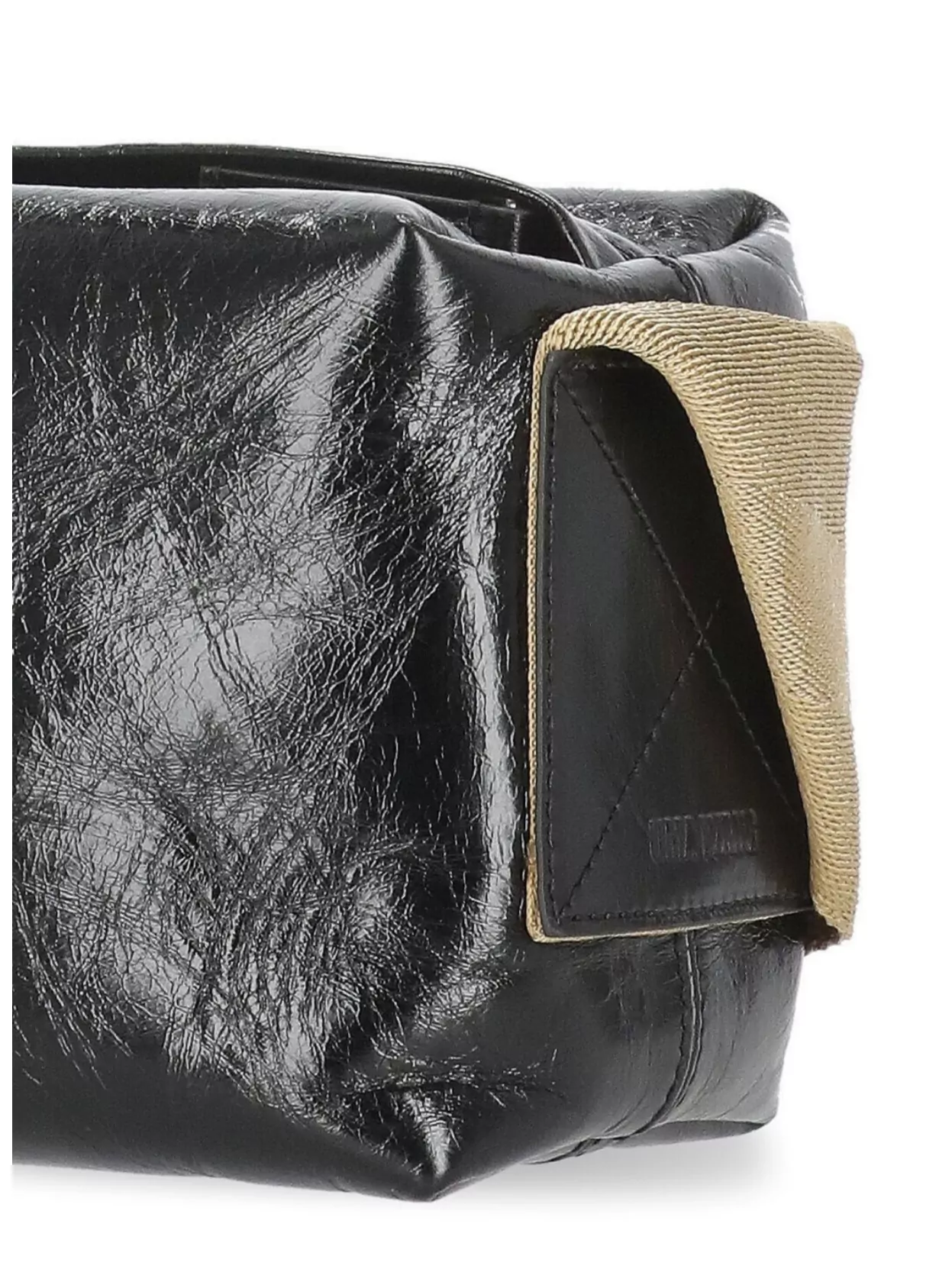 Uma Wang Textured Leather Shoulder Bag With Adjustable Strap