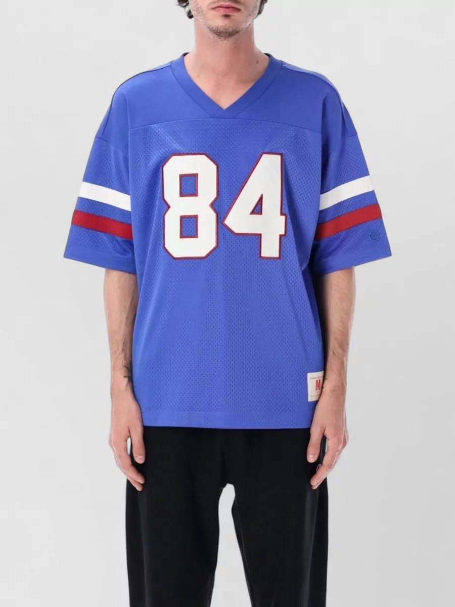 Champion Mesh V Neck Football Shirt Number Stripes