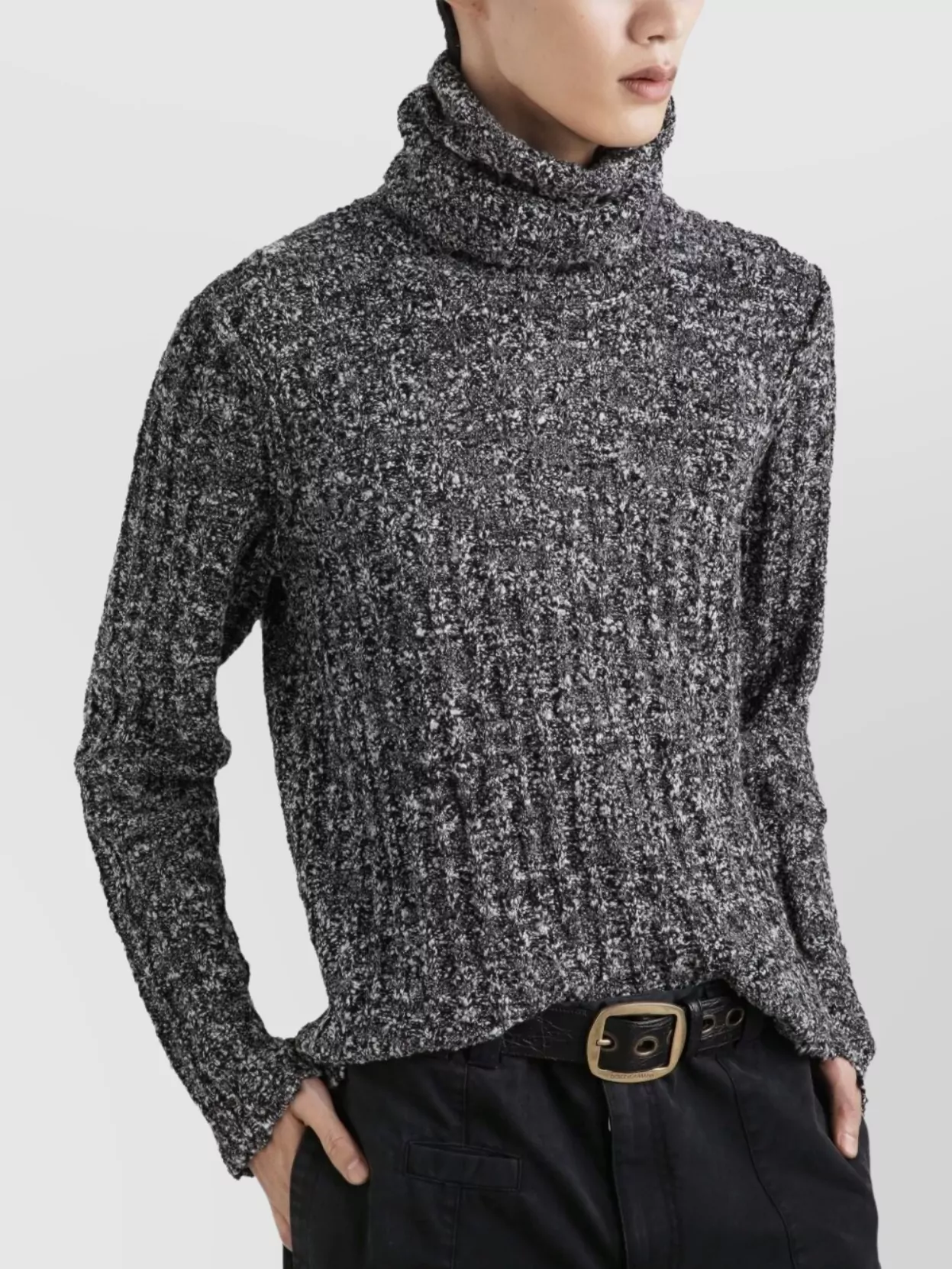 Dolce&Gabbana Melange Knit Turtleneck Sweater