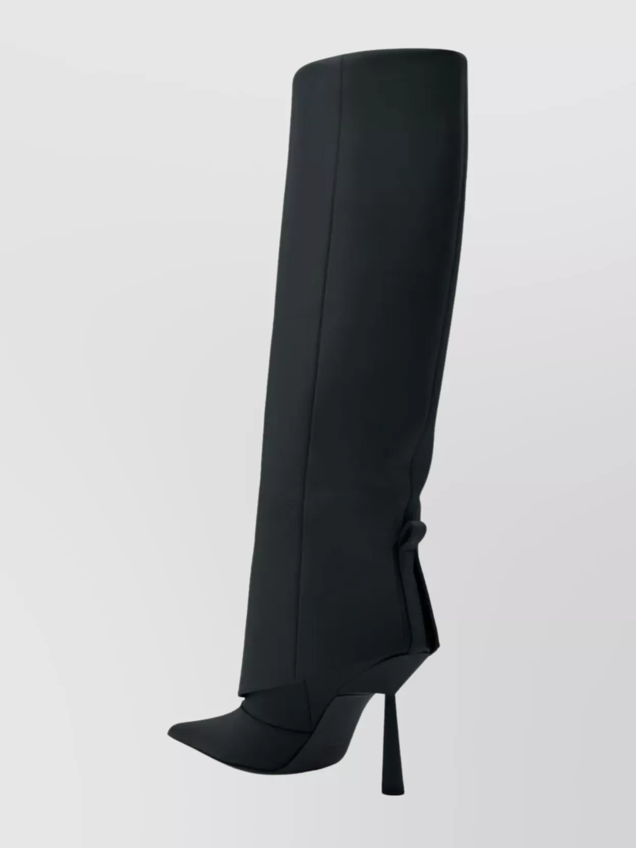 Gia Borghini Knee Length Heeled Boot Gaiter In Black