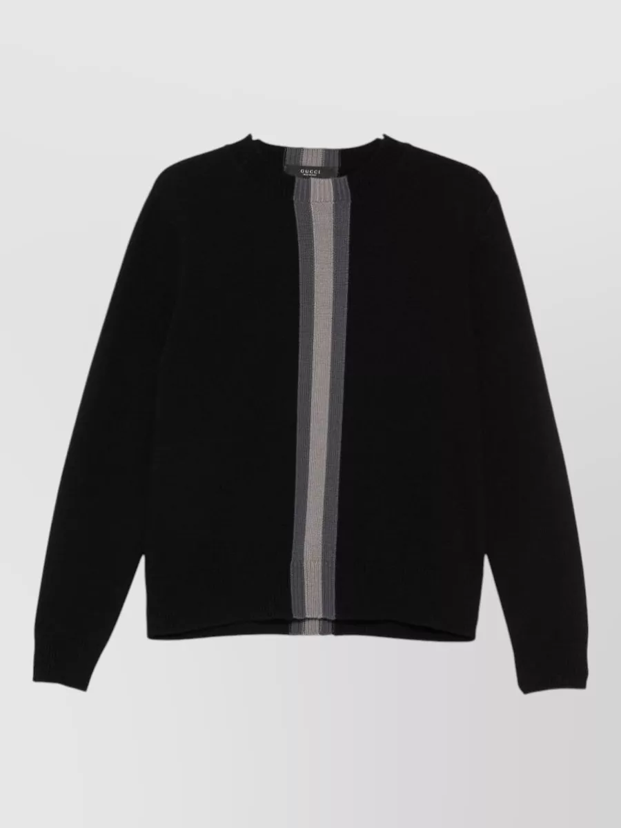 Gucci wool striped ribbed crew-neck sweater