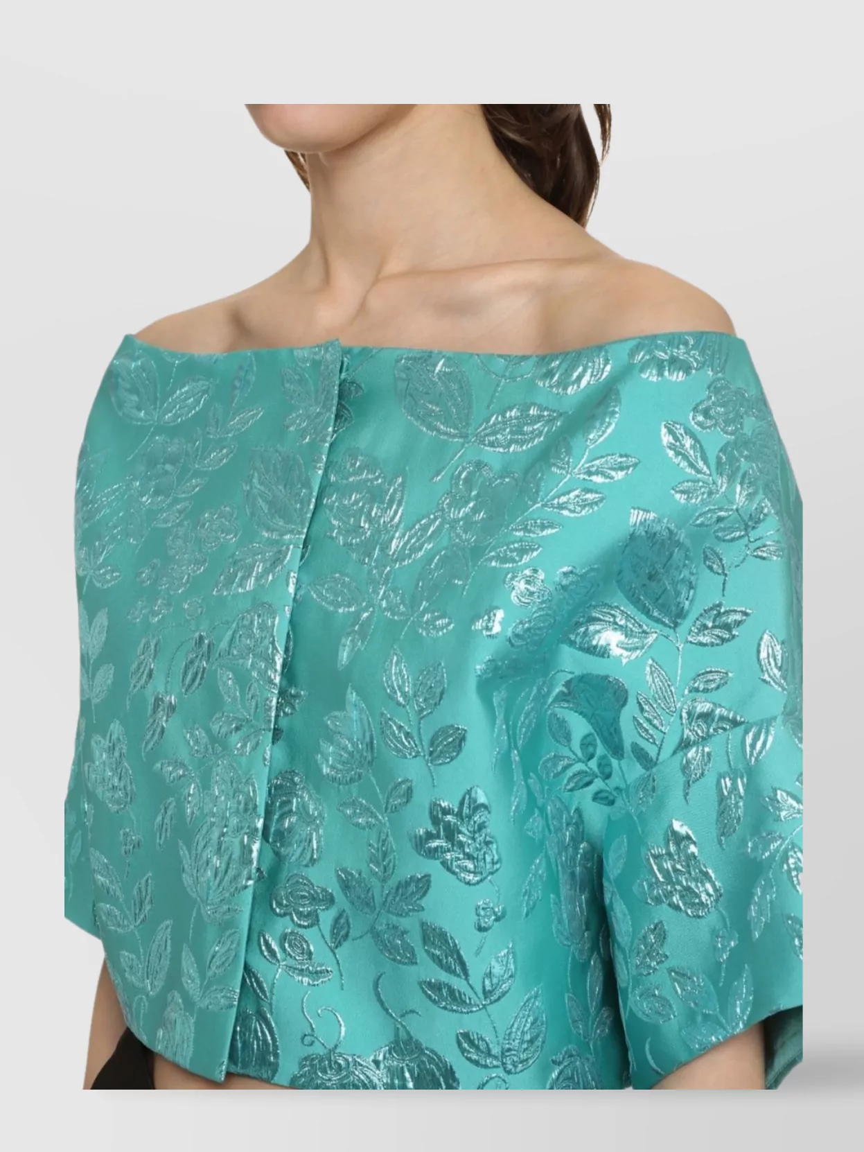 Shop P.a.r.o.s.h Jacquard Fabric Floral Blouse