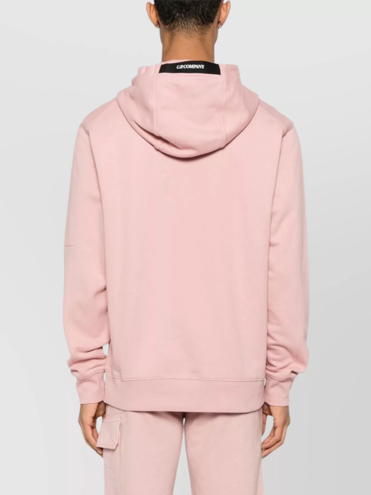 C.p. Company Flamingo Pink Hooded Sweatshirt With Logo Print In Pink