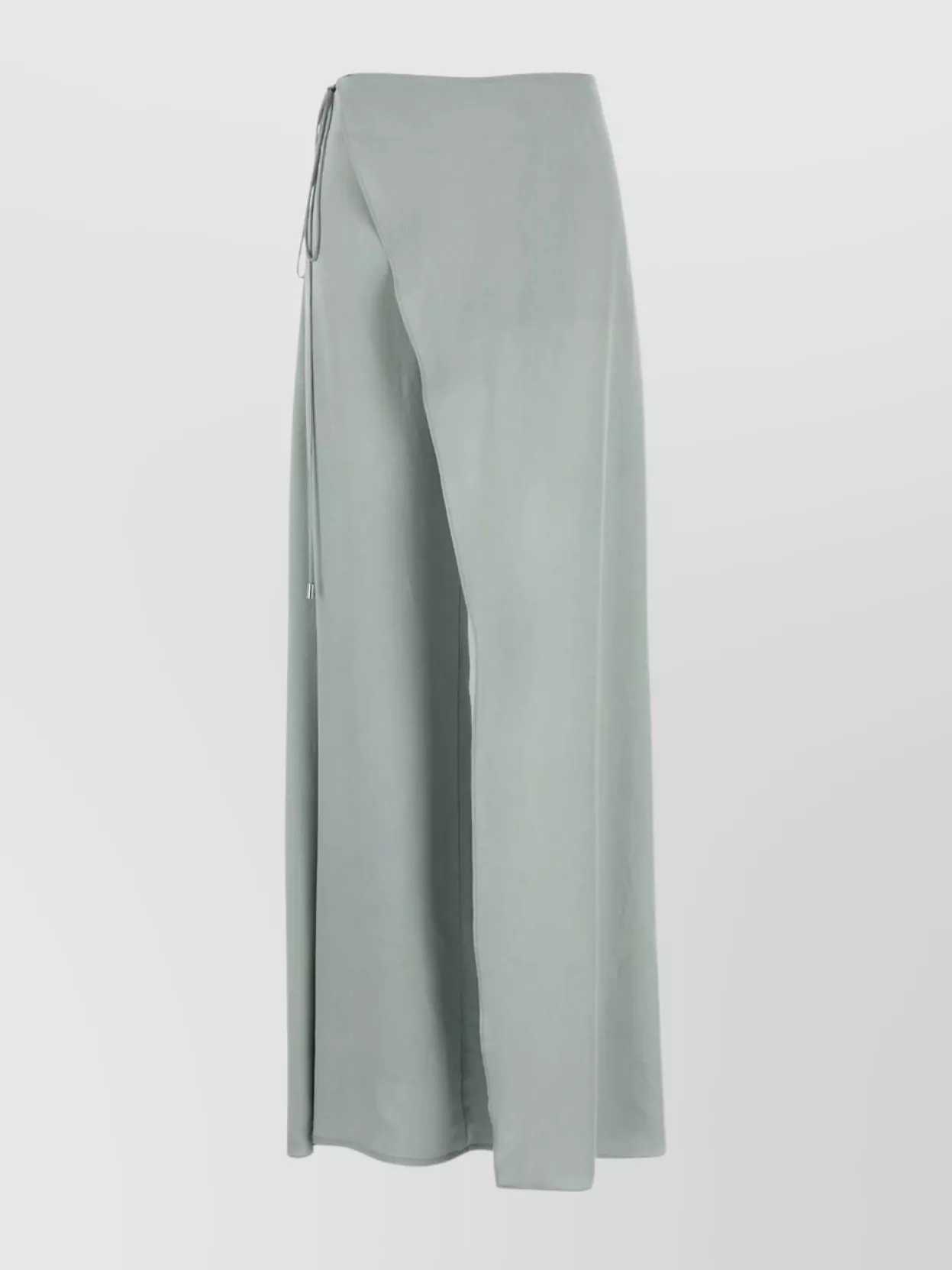 BLUMARINE TWILL PANT WITH WIDE LEG AND SIDE TIE