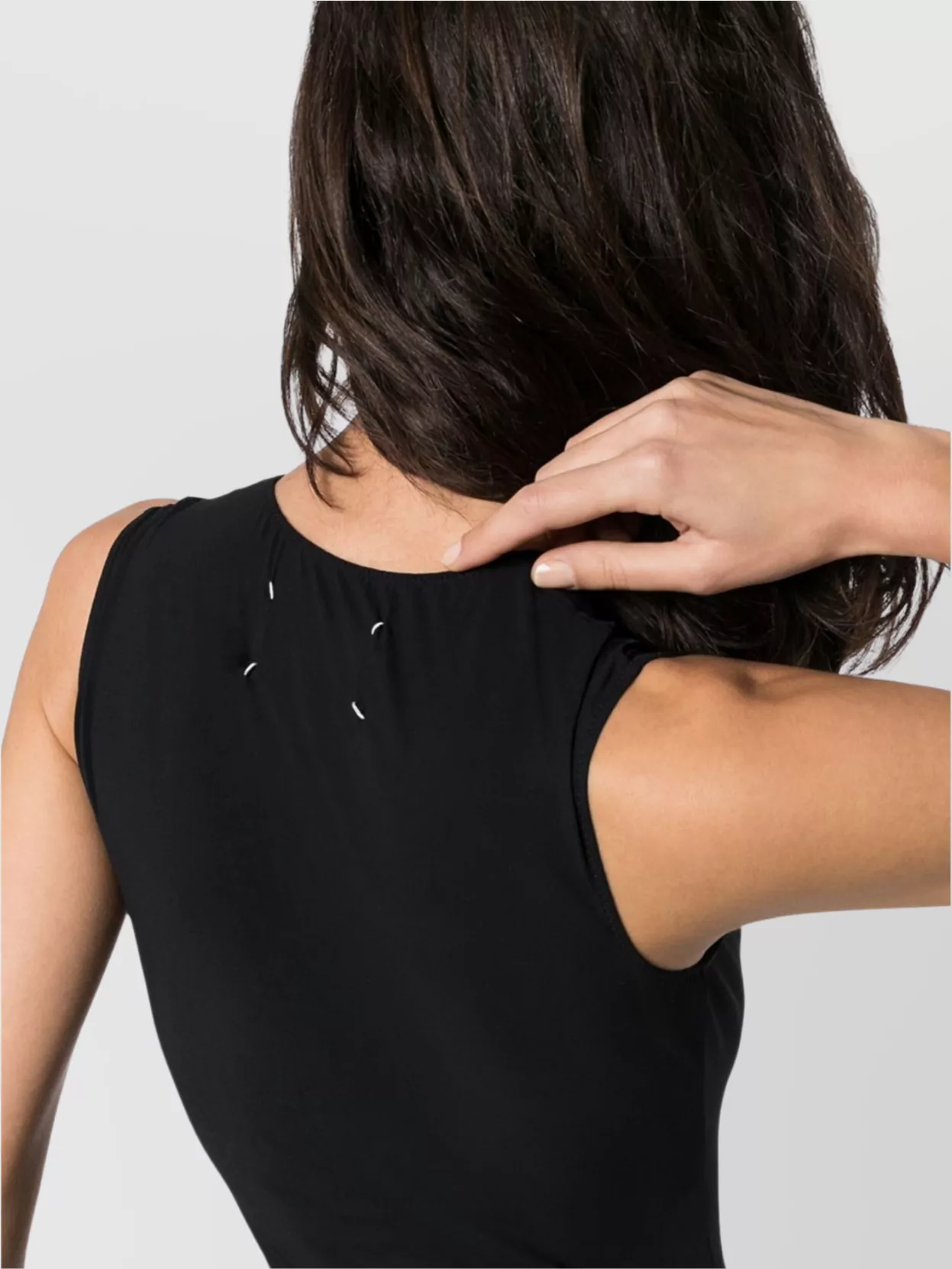 Maison Margiela Fitted Sleeveless Roundneck Stretch Bodysuit