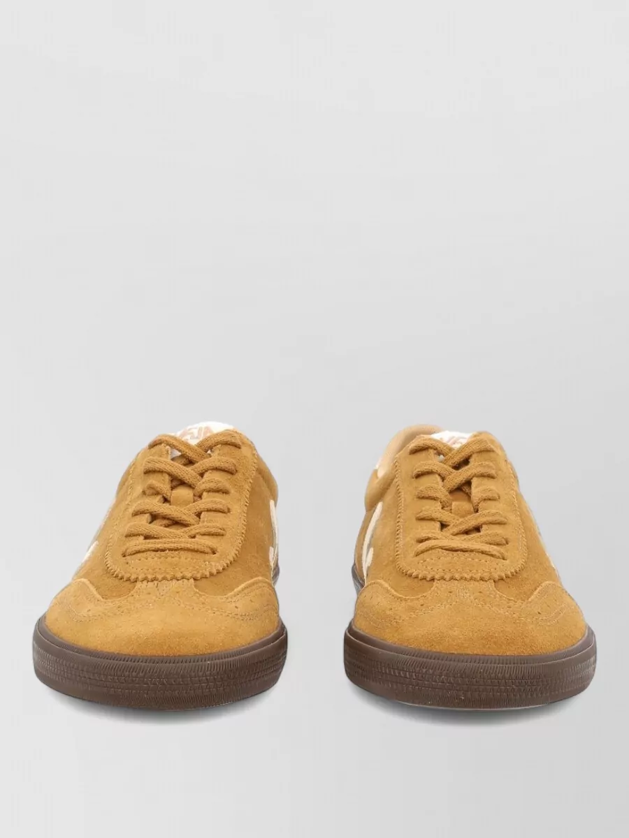 Veja Suede Sneakers With Rubber Sole And Round Toe
