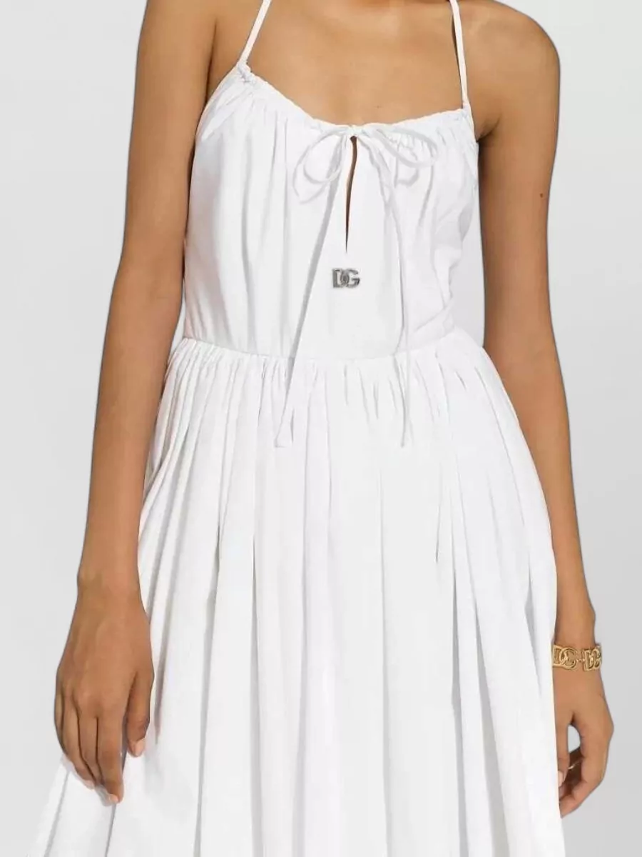 Dolce&Gabbana Cotton Halterneck Flared Midi Dress