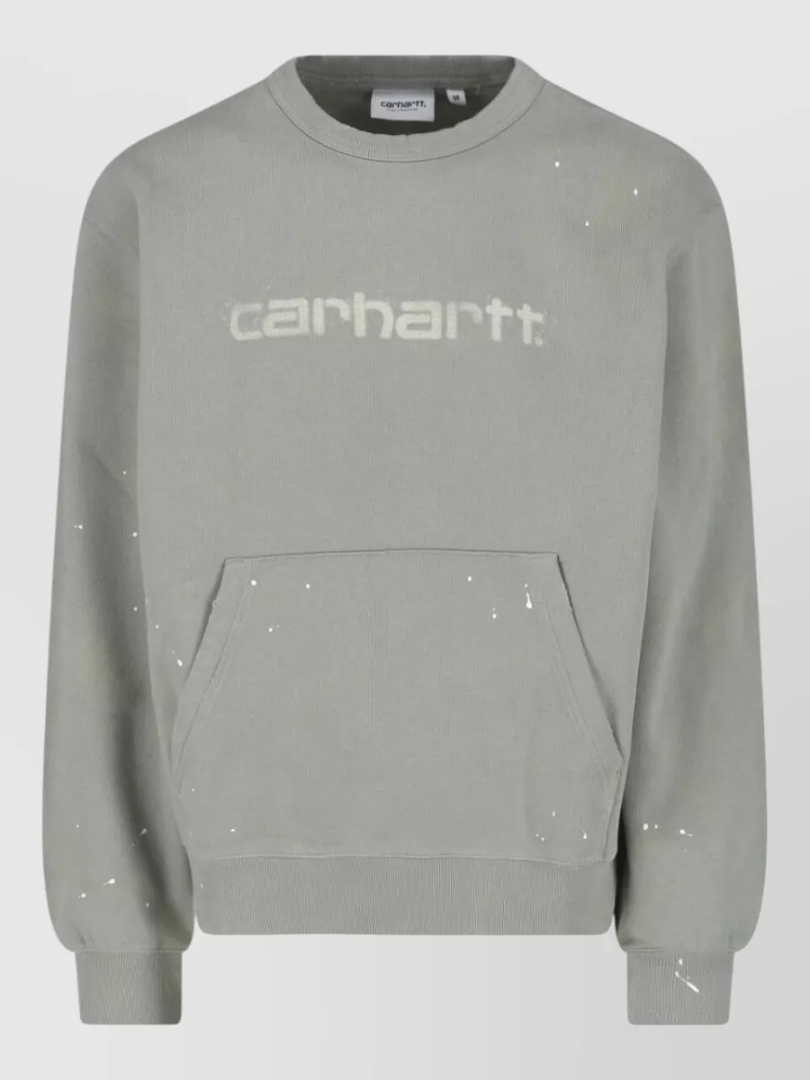 Carhartt Wip cotton destroy-effect logo-print sweatshirt