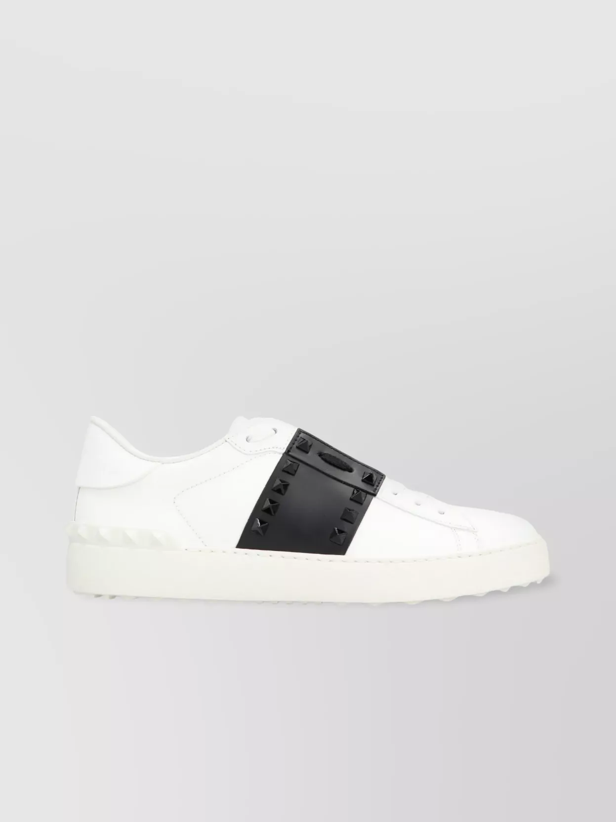 Valentino Vintage  Rockstud Open Leather Sneaker