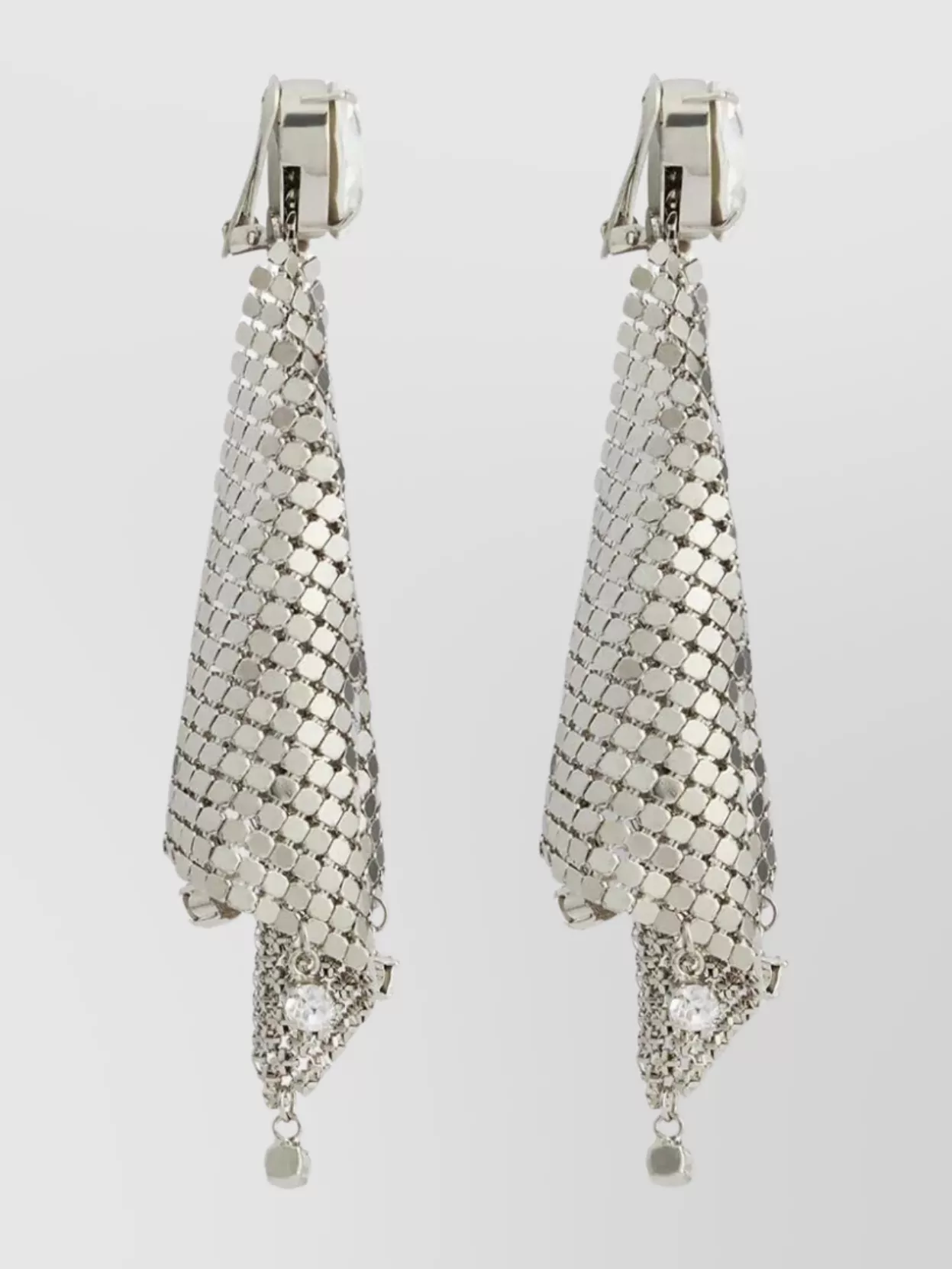 Paco Rabanne Small Mesh Pixel Strass Earrings
