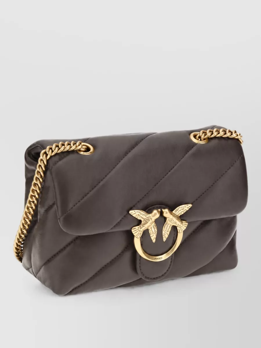 Pinko love bag puff leather clutch bag