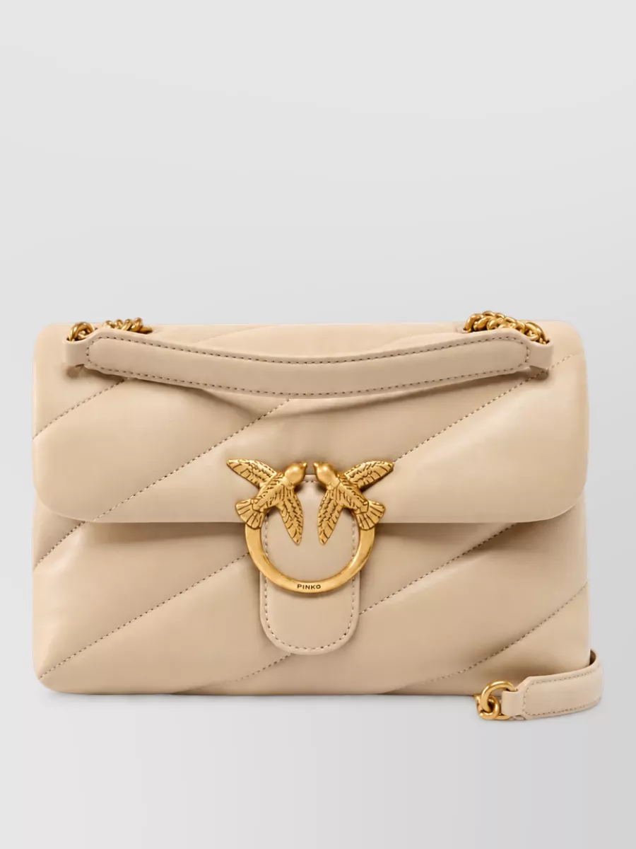 Pinko love bag puff leather clutch bag