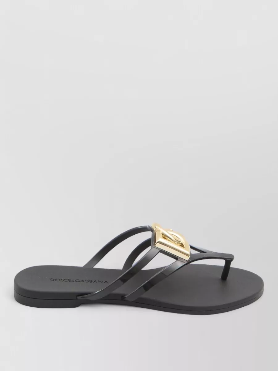 Dolce&Gabbana Dg Rubber Thong Sandals Flat Sole