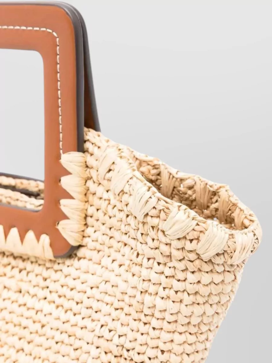 Staud Shirley Mini Raffia Tote Bag