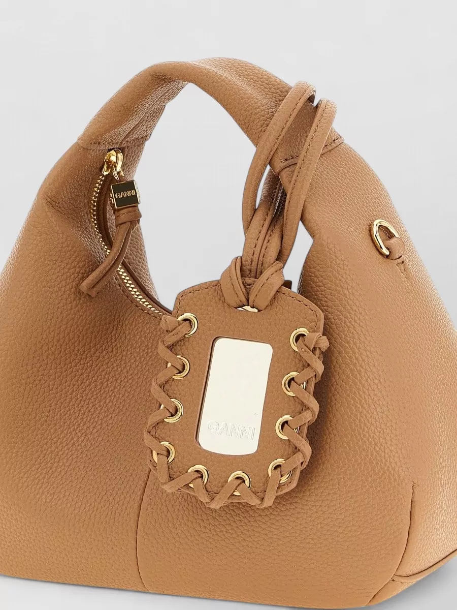 Ganni Mini Hobo Mini Faux Leather Bucket Bag