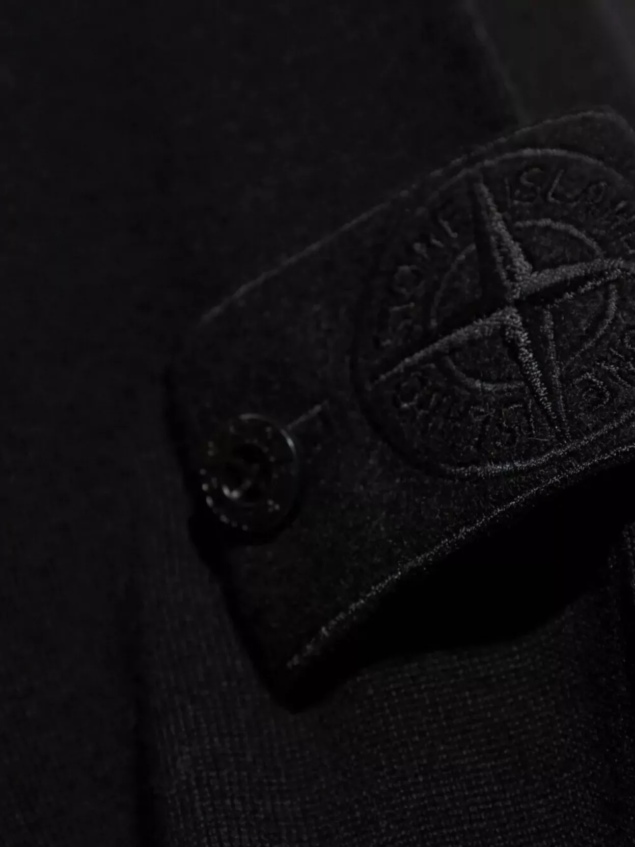 Shop Stone Island Ribbed Crewneck Sweater Seams In Black