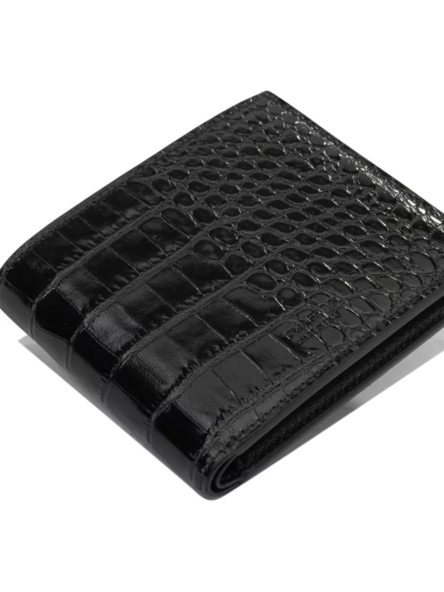 Tom Ford Crocodile Leather Bifold Wallet Card Holder