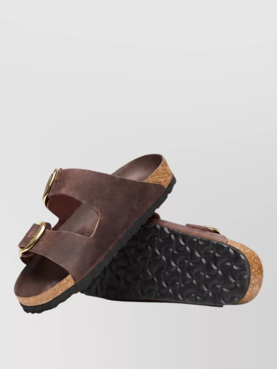 Birkenstock Leather Flat Slides