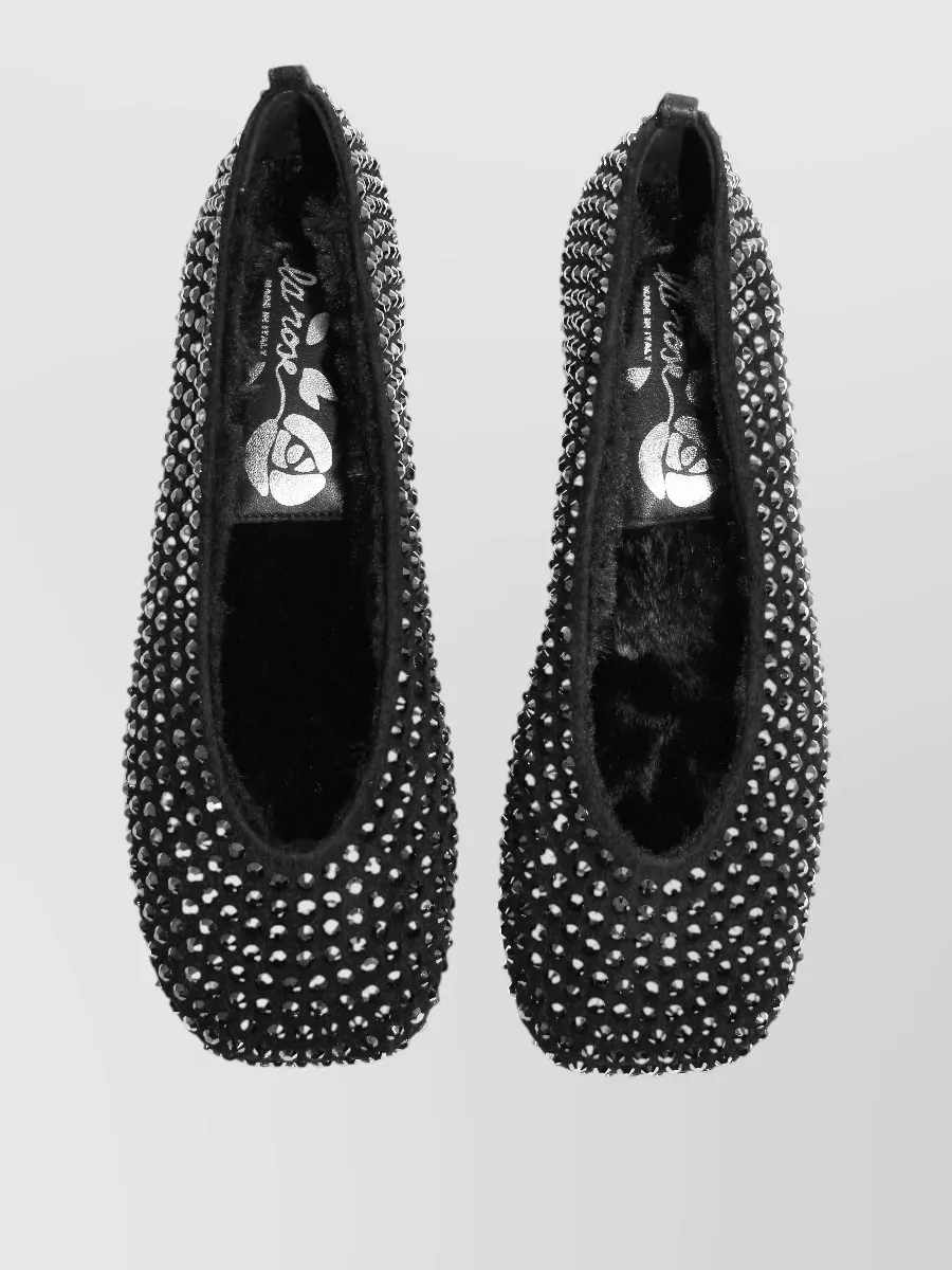 La Rose Crystal-Embellished Ballerina Shoes