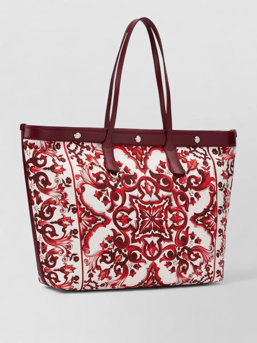Dolce&Gabbana majolica print beach bag