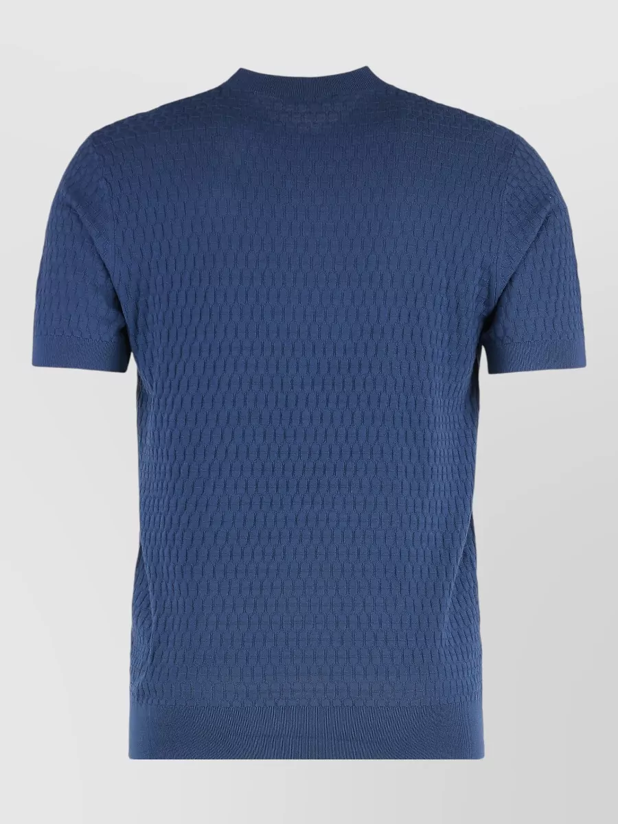 Paolo Pecora Ribbed Knit Cotton Short-Sleeve T-Shirt