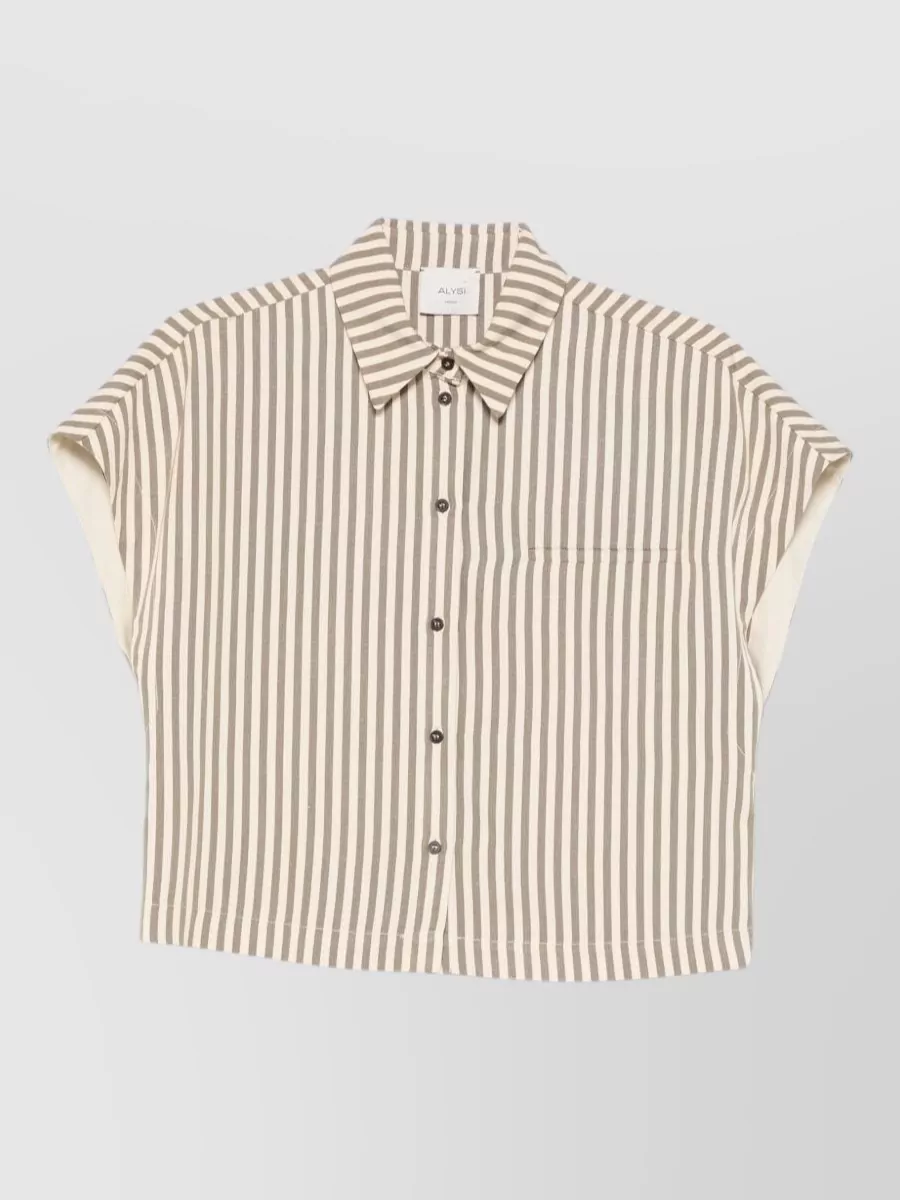 Alysi striped short-sleeve shirt
