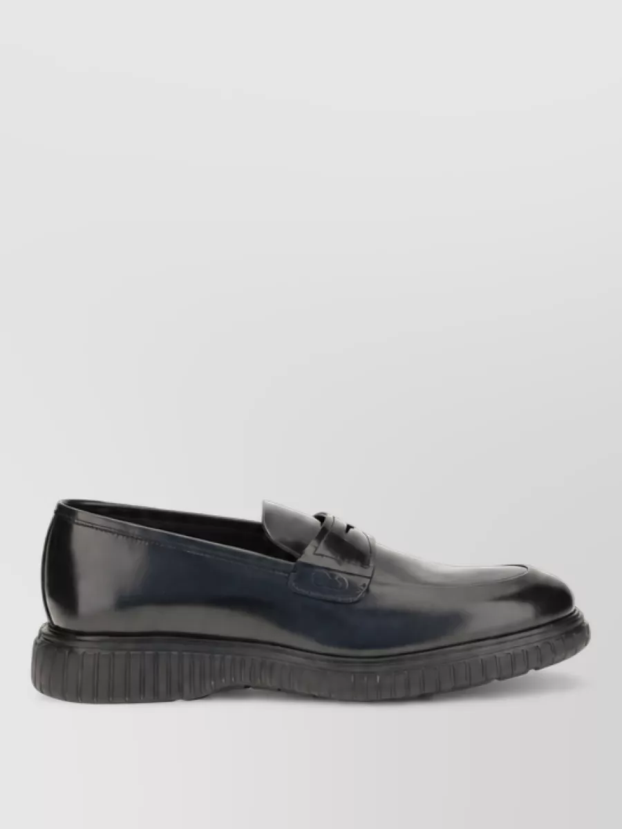 Ferragamo Leather Slip-On Loafers