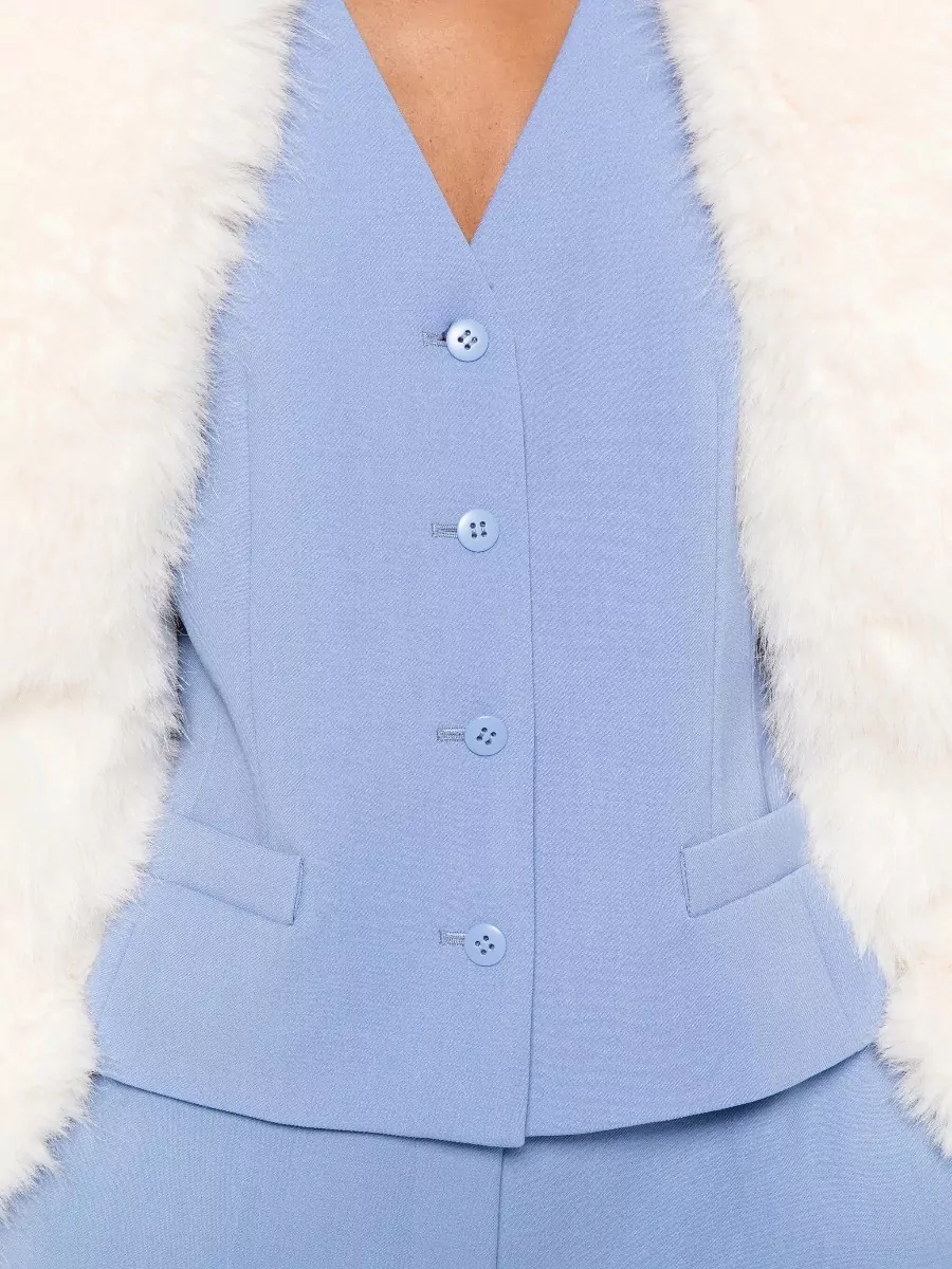 S Max Mara Virgin Wool V-Neck Vest